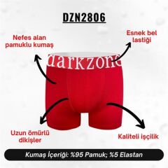 Geniş Lastikli Erkek Kırmızı Boxer