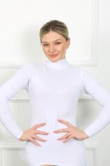 Akbeniz Bayan Uzun Kol Boğazlı Body 247