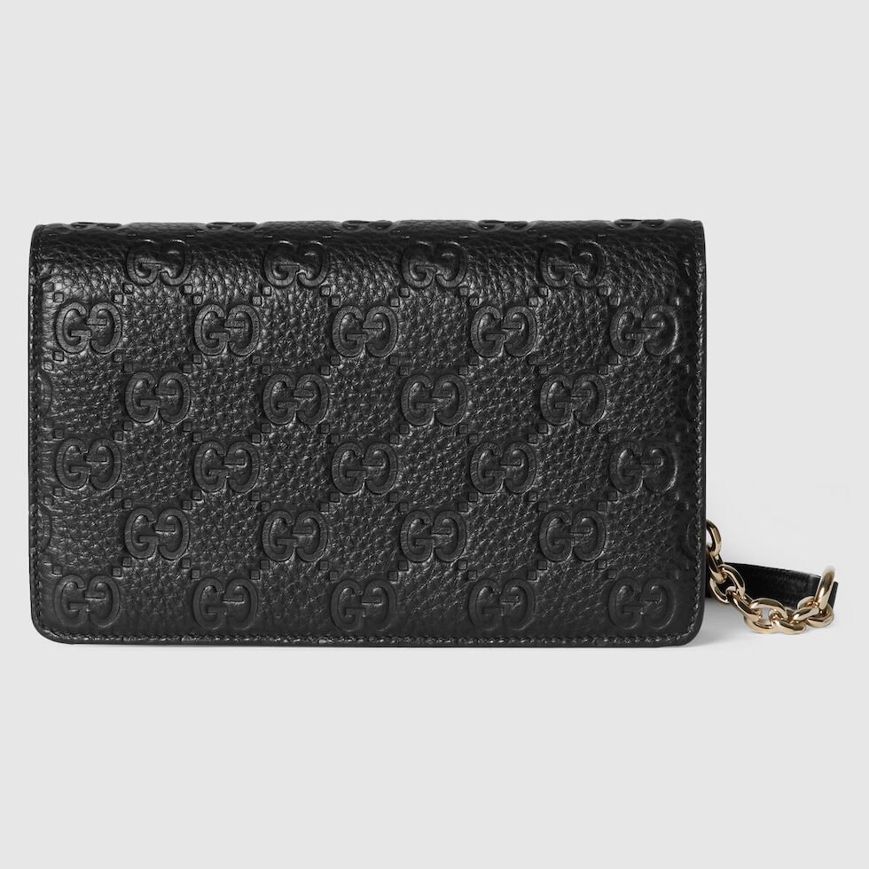 GG EMBLEM WALLET ON CHAIN