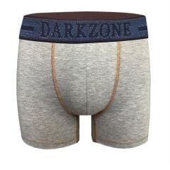 Kot Lastiği Desenli Gri Erkek Boxer