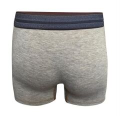 Kot Lastiği Desenli Gri Erkek Boxer