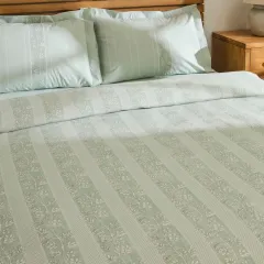 Kaşmir Home Tove %100 Pamuk Tove Çift Kişilik Pike Takımı Çağla