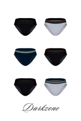 Erkek 6'Lı Lastikli Karışık Renkli Slip