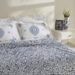 Karaca Home Ida %100 Pamuk Çift Kişilik Pike Takımı Mavi