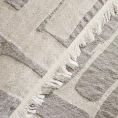 Kaşmir Home Mosy Çift Kişilik Jakar Muslin Pike Gri