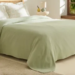 Kaşmir Home Runa %100 Pamuk Çift Kişilik Pike Takımı Çağla