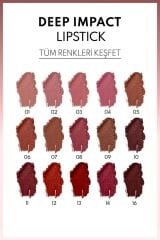 Note Deep Impact Lipstick 04 Terracotta Kremsi Dokulu Yarı Parlak Ruj - Kırmızı