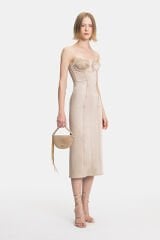 BEIGE SATIN BAG GEDEBE