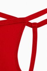 Erkek Fantezi Kırmızı Pamuklu String