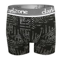 Geometrik Desenli Siyah Erkek Boxer