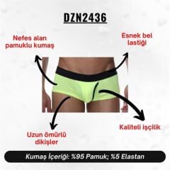 Neon Sarı Erkek Hipster Boxer