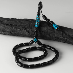 Sistemli Püskül Kapsül Kesim İmame İşlemeli Erzurum Oltu Taşı Tesbih