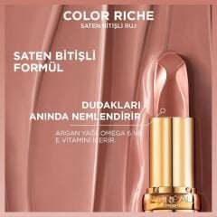 L'ORÉAL PARIS Color Riche Saten Bitişli Ruj - 520 Nude Defiant