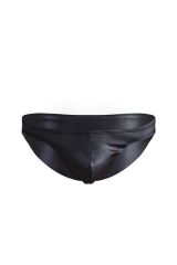 Erkek Siyah Deri Slip M