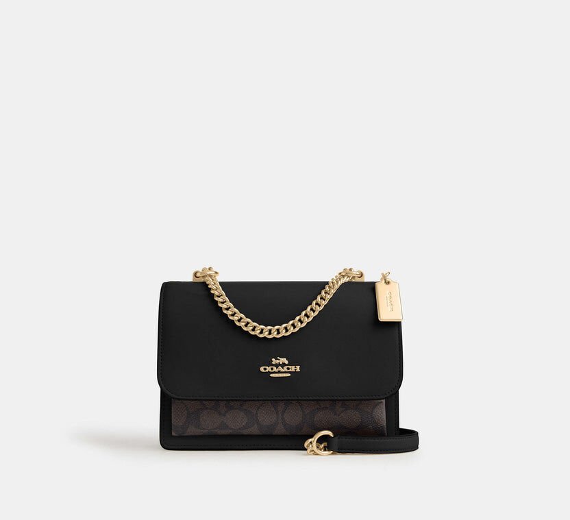 Coach Klare Crossbody Bag in Signature - Gold/Walnut/Black