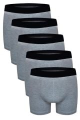 Erkek Boxer Gri 5'Li Set