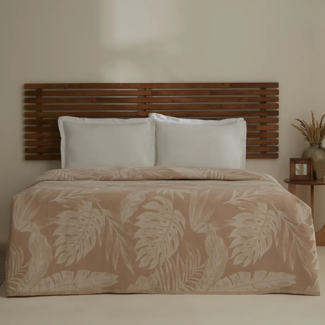 Karaca Home Leafy Sea Müslin Çift Kişilik Tek Pike