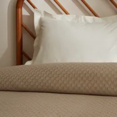 Karaca Home Doğasever Lorena Bambu Tek Kişilik Jakar Pike 160x230 cm Bej