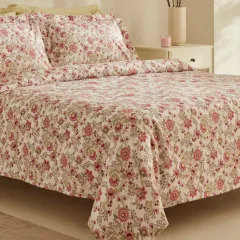 Karaca Home Molly %100 Pamuk Çift Kişilik Pike Takımı Pembe