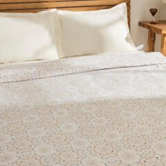 Kaşmir Home Desti %100 Pamuk Çift Kişilik Pike Bej