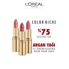 L'ORÉAL PARIS Color Riche Saten Bitişli Ruj - 107 Seine Sunset Nude