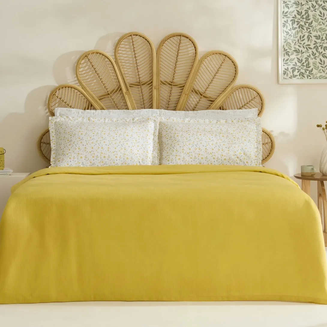 Karaca Home Lina Bambu Tek Kişilik Pike Takımı Sarı