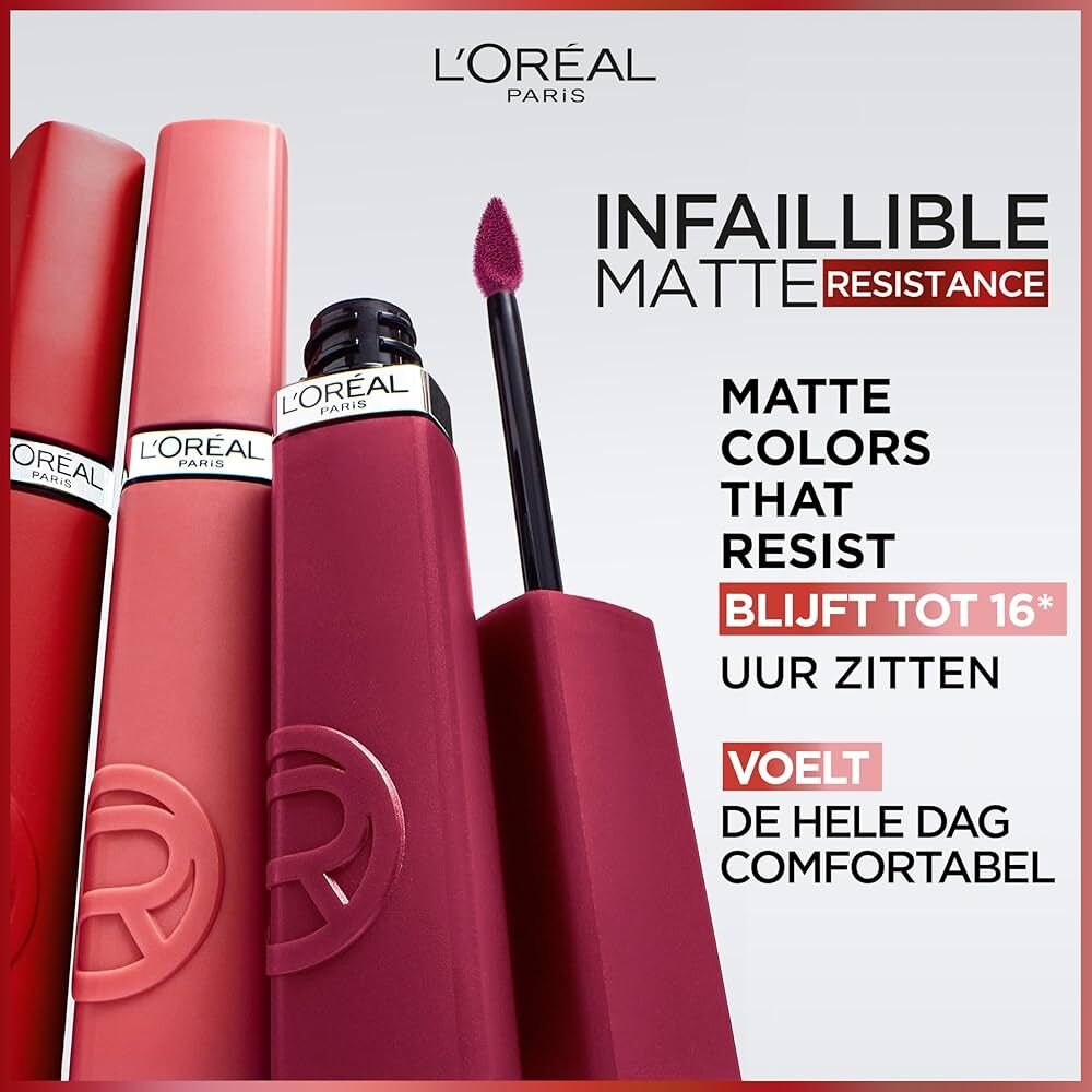 L'ORÉAL PARIS Infaillible Matte Resistance Likit Mat Ruj - 120 Major Crush