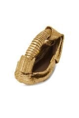 Metallic Raffia Lopsy Bag in Gold & Natural SIMONMILLER