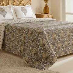 Karaca Home Cherly %100 Pamuk Tek Kişilik Pike Takımı Hardal