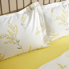 Karaca Home Loretta %100 Pamuk Çift Kişilik Nevresim Takımı Sarı