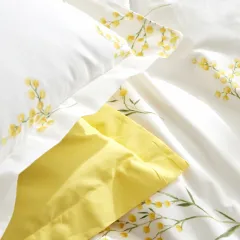Karaca Home Loretta %100 Pamuk Çift Kişilik Nevresim Takımı Sarı