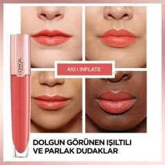 L'ORÉAL PARIS Brilliant Signature Plump in Gloss Ruj 410, Inflate