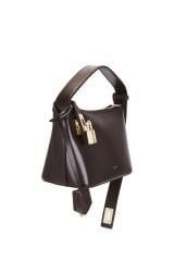 Mini Hobo Bag in Chocolate & Gold VERAFIED