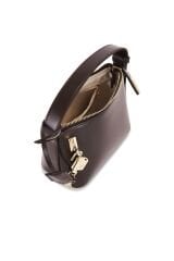 Mini Hobo Bag in Chocolate & Gold VERAFIED