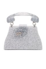 Call Me Glitter Baby Bag in Silver GCDS