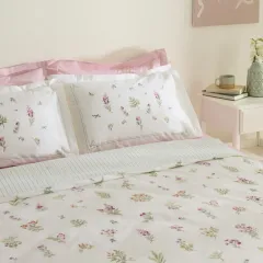 Karaca Home Le Mans %100 Pamuk Çift Kişilik Nevresim Takımı Pembe