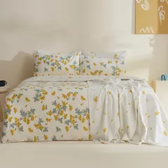 Karaca Home Mizu %100 Pamuk Çift Kişilik Pike Hediyeli Nevresim Takımı