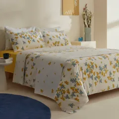 Karaca Home Mizu %100 Pamuk Çift Kişilik Pike Hediyeli Nevresim Takımı