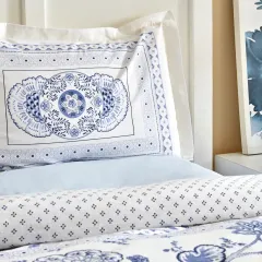 Karaca Home Amar %100 Pamuk Çift Kişilik Nevresim Takımı Mavi