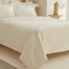 Karaca Home Pure %100 Pamuk Çift Kişilik Nevresim Takımı Ekru