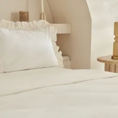 Karaca Home Pure %100 Pamuk Çift Kişilik Nevresim Takımı Ekru