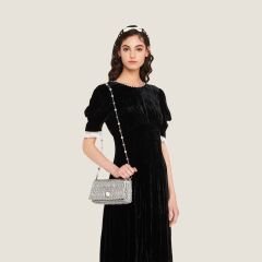 حقيبة ميو كريستال كلوكيه من جلد النابا