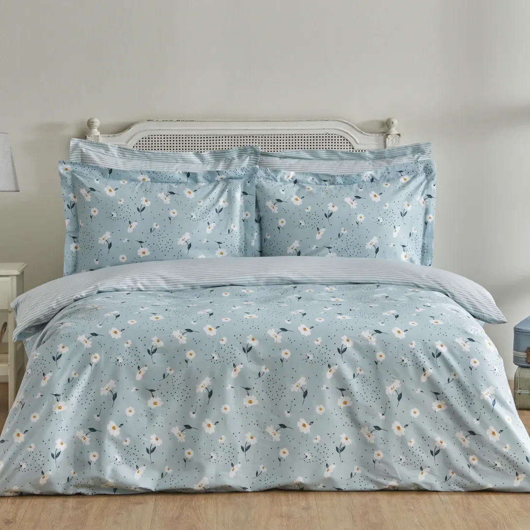 Karaca Home Daisy %100 Pamuk Çift Kişilik Nevresim Takımı Mint