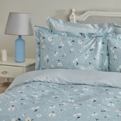 Karaca Home Daisy %100 Pamuk Çift Kişilik Nevresim Takımı Mint
