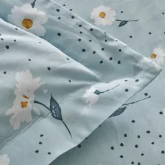 Karaca Home Daisy %100 Pamuk Çift Kişilik Nevresim Takımı Mint