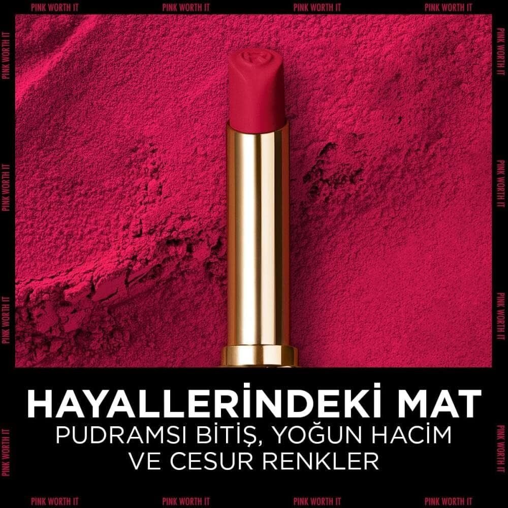L’Oréal Paris Telescopic Lift Maskara + Color Riche Colors of Worth Intense Volume Matte Ruj - 100 Pink Worth It Makyaj Seti