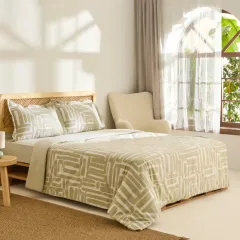 Kaşmir Home Mosy %100 Pamuk Çift Kişilik Nevresim Takımı Çağla