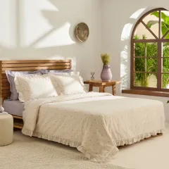 Kaşmir Home Alesya %100 Pamuk Çift Kişilik Nevresim Takım Lila