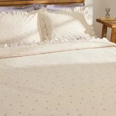 Kaşmir Home Alesya %100 Pamuk Çift Kişilik Nevresim Takım Lila