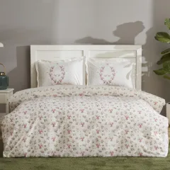 Karaca Home Sonya %100 Pamuk Çift Kişilik Nevresim Takımı Bordo